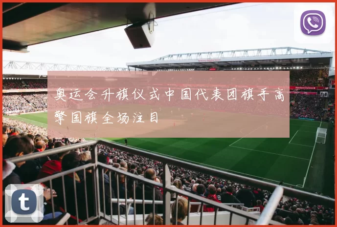 奥运会升旗仪式中国代表团旗手高擎国旗全场注目