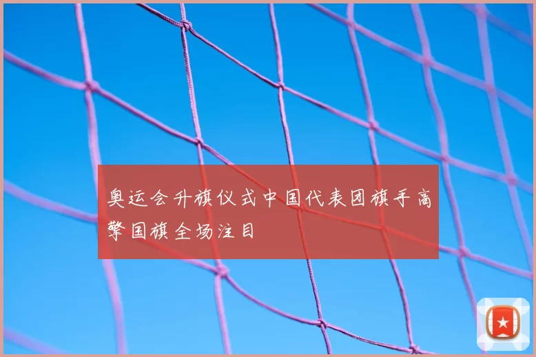 奥运会升旗仪式中国代表团旗手高擎国旗全场注目